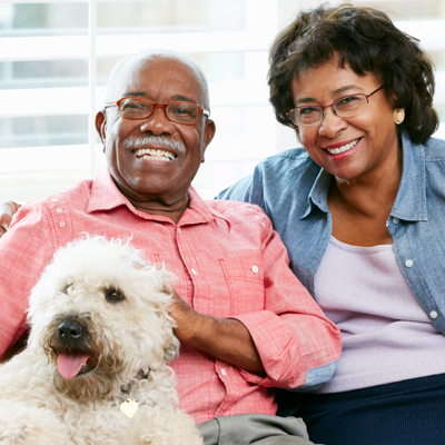 Couple with Dog